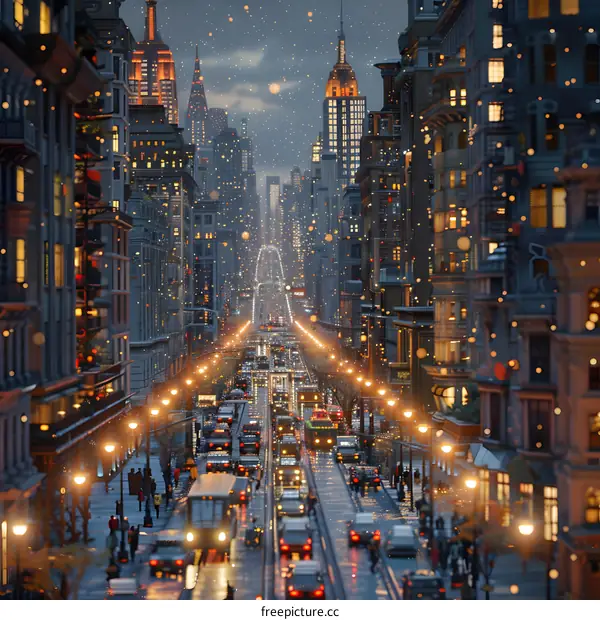 Traffic on Fifth Avenue in New York City