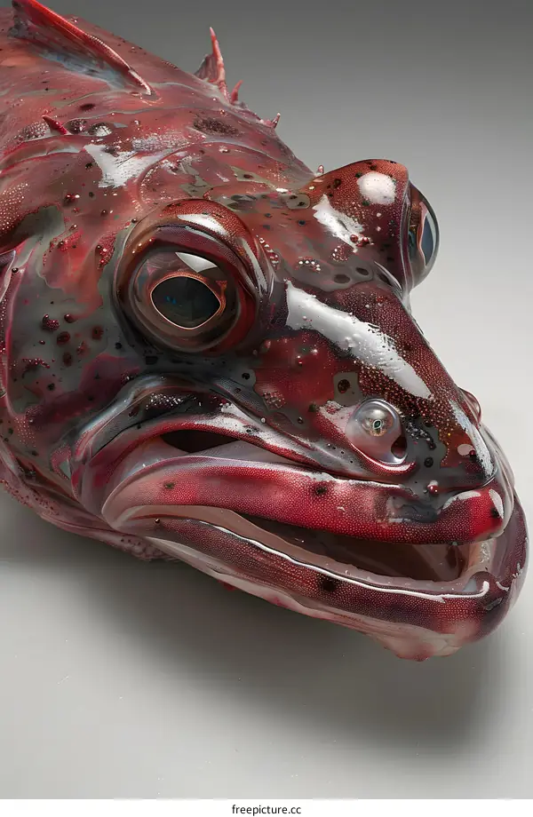 Close-up of a Red Fish Head