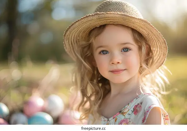Little Girl in a Straw Hat