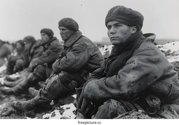 A group of soldiers in the snow