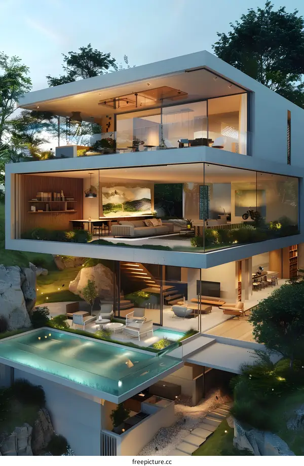 A Modern House on a Cliff