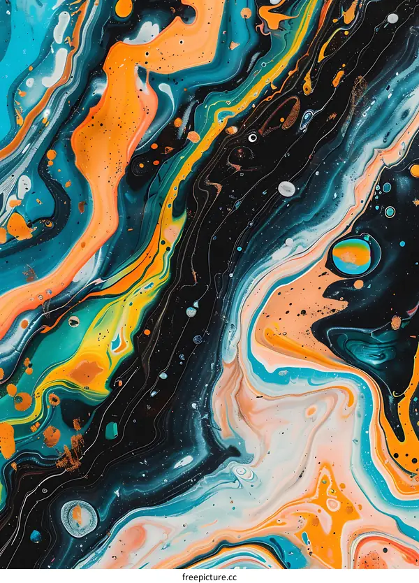 Abstract Colorful Swirls And Patterns