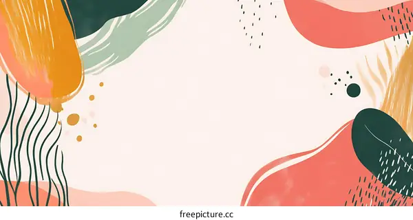 Abstract Watercolor Background With Colorful Shapes