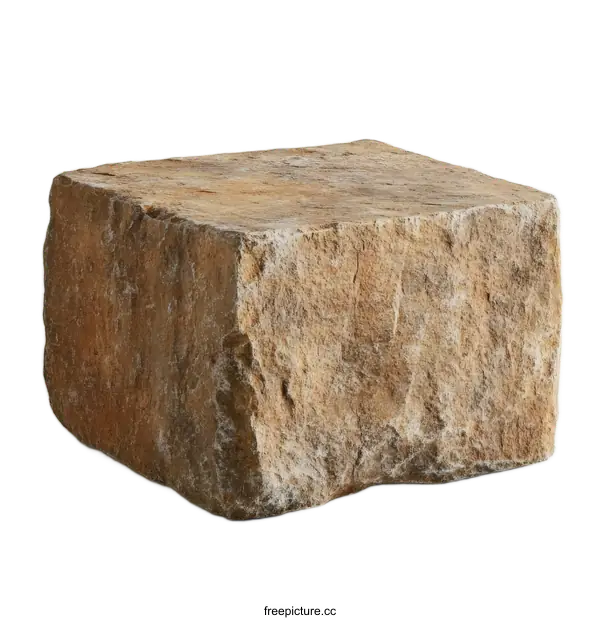 [Transparent Background PNG]Rough Stone Block Decorative Piece
