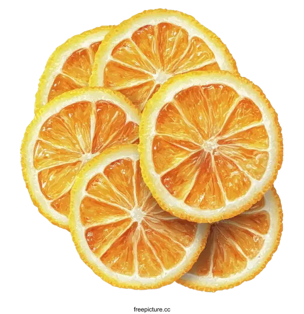 [Transparent Background PNG]Citrus Slices Illustration