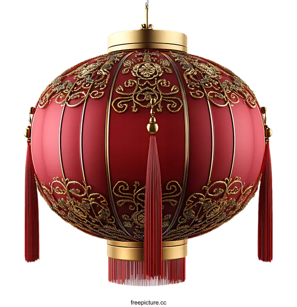 [Transparent Background PNG]Ornate Chinese Lantern Decoration