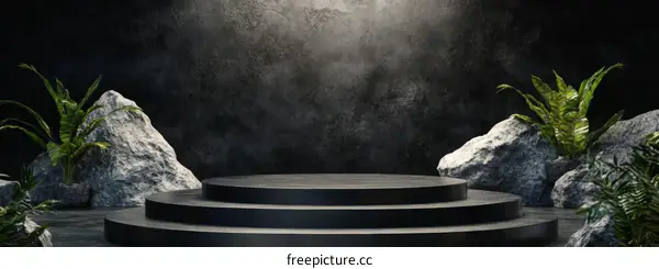 Dark Stone Product Display Stand