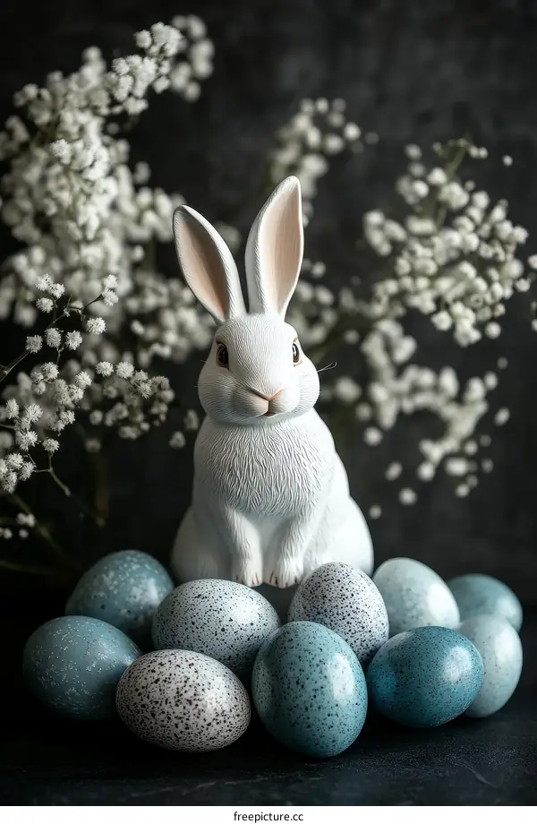 Easter Decoration with Rabbit and Eggs