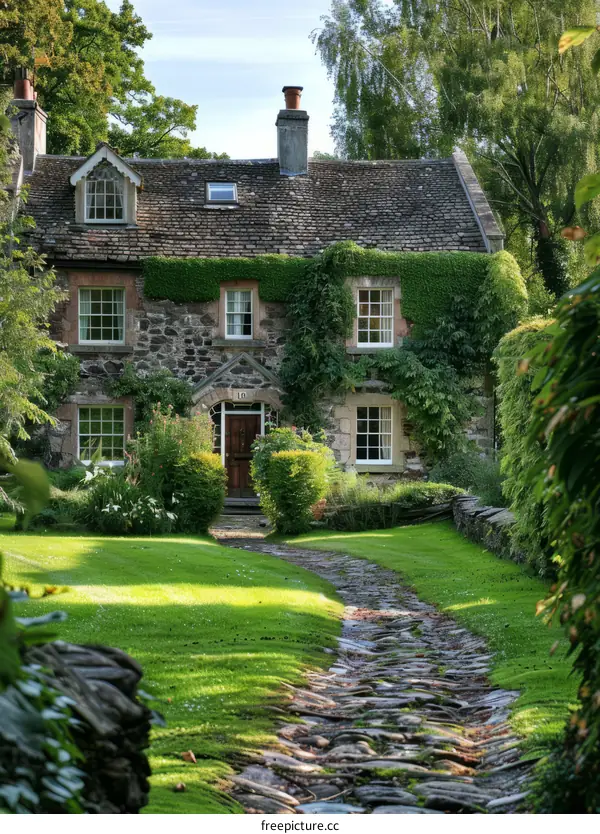 Stone Cottage in the English Countryside