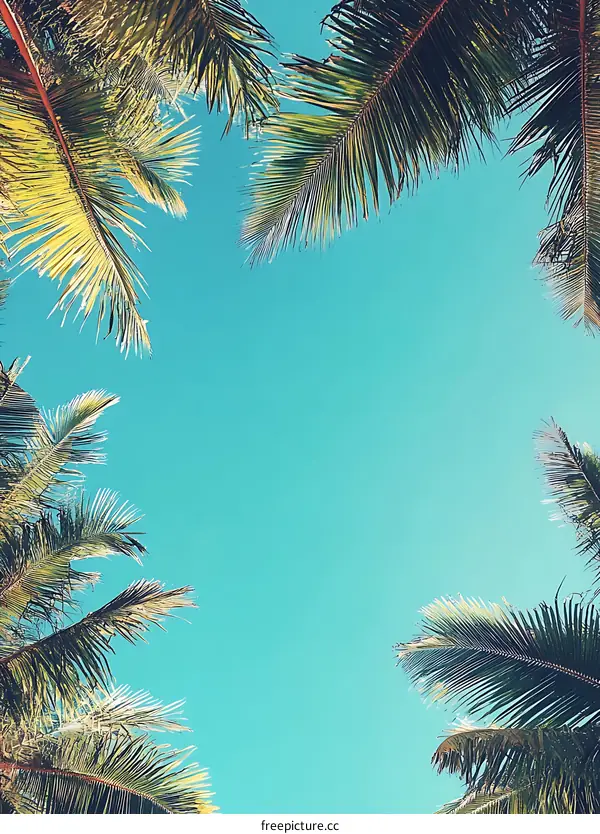 Palm Trees Against a Blue Sky
