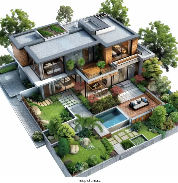 Modern House Exterior Design with Landscaping