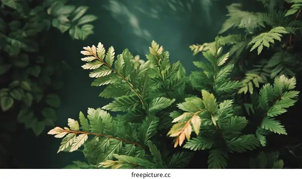 Closeup of Lush Green Ferns