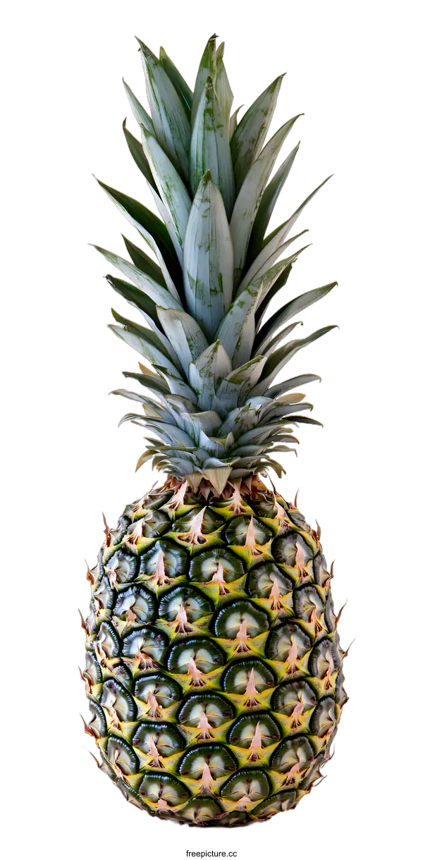 [Transparent Background PNG]Freshly Grown Ripe Pineapple Isolated On White