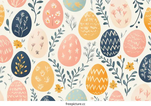 Easter Egg Pattern Design Illustration