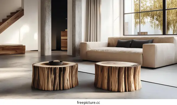 Modern Wooden Coffee Table Interior Design