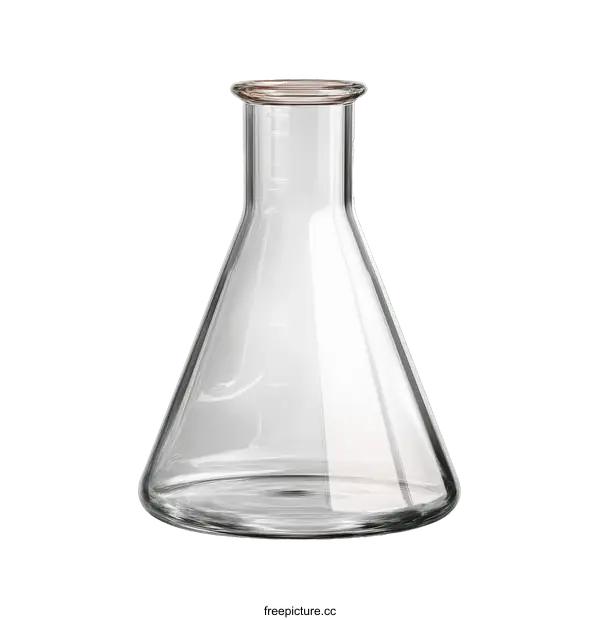 [Transparent Background PNG]Transparent Glass Flask Laboratory Equipment