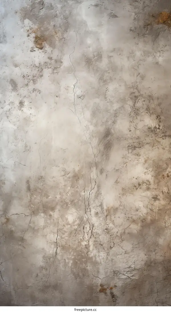 Light Grey Weathered Cracked Cement Wall Texture Background