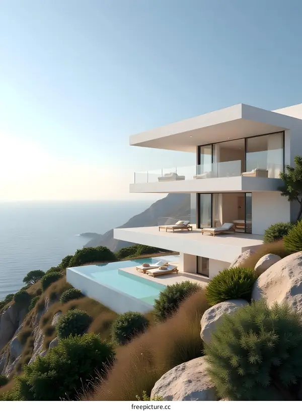 Modern Seaside Villa with Infinity Pool
