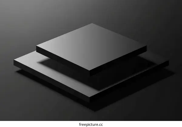 Abstract Geometric Black Display Stages