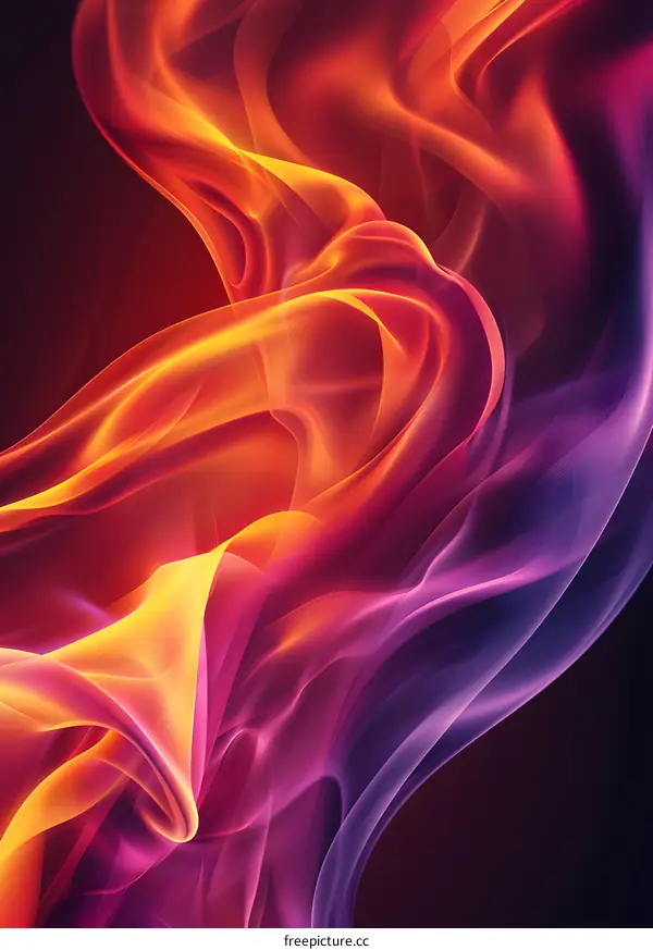 Abstract Colorful Swirling Smoke