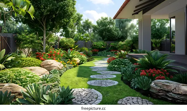 Garden landscape design renderings