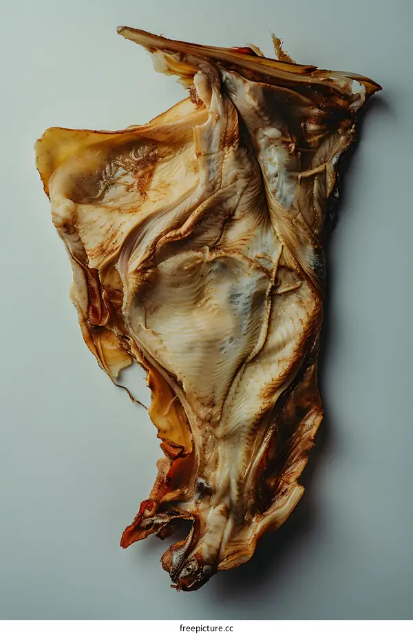 Dried Fish Skin Texture Close Up