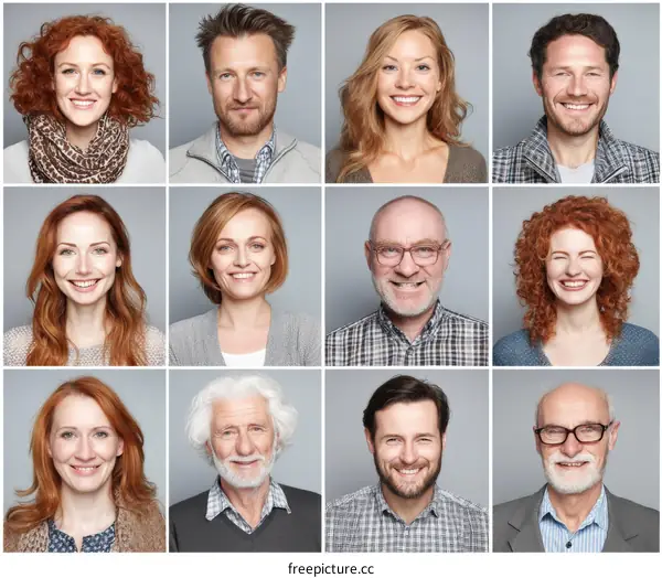 Diverse Portraits of Smiling People