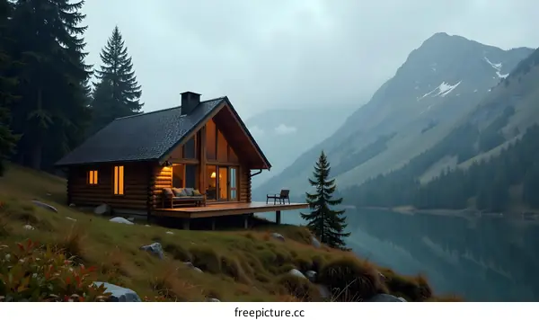 Mountain Cabin with a Lake View
