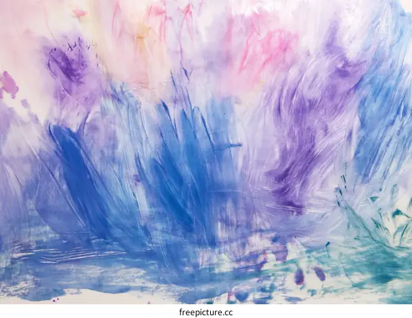 Abstract Watercolor Painting of Vibrant Colors