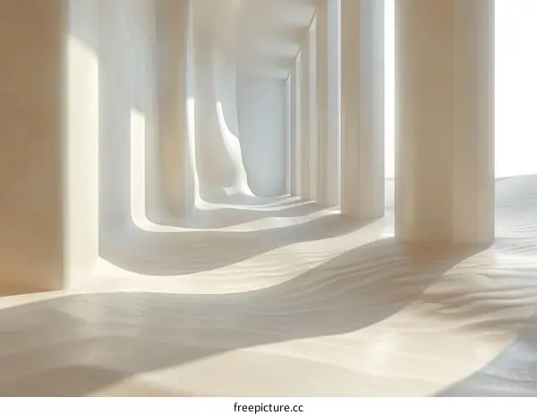 Futuristic Architecture with Parametric Wavy Sand Dunes