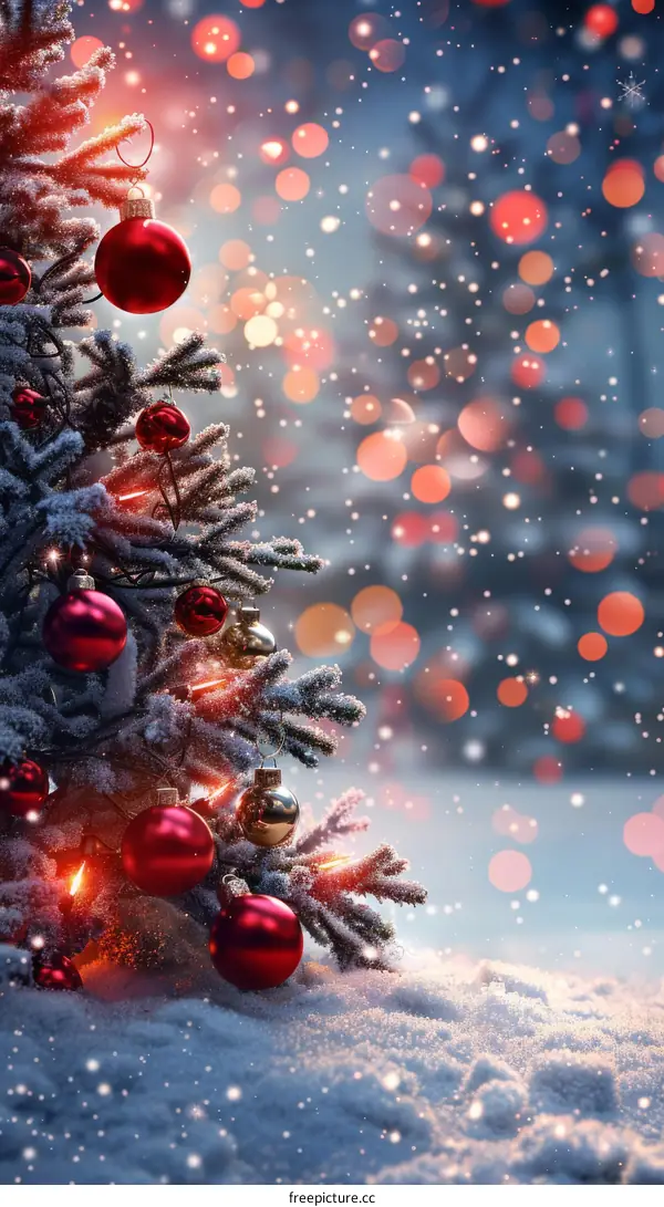 Winter Wonderland Christmas Tree Scene