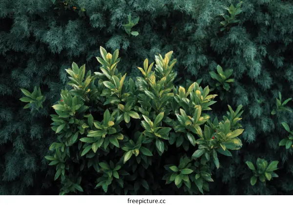 Close Up of Lush Green Plants and Bushes