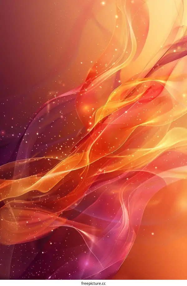 Abstract Red and Pink Silk Swirls