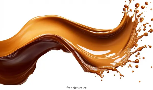 Delicious Caramel and Chocolate Splash