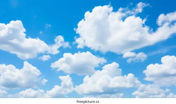 Blue sky with white clouds background
