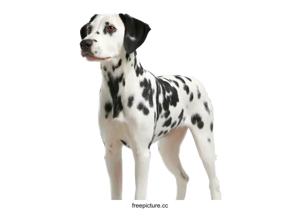 [Transparent Background PNG]Dalmatian Dog Portrait on White Background