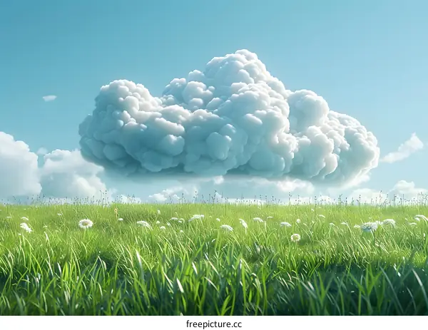 White clouds over the prairie