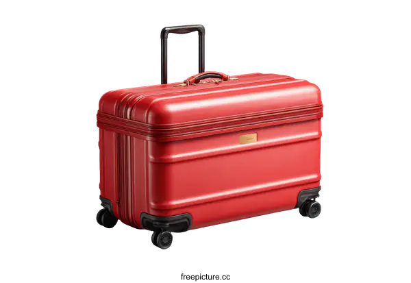 [Transparent Background PNG]Modern Red Suitcase Design for Travel