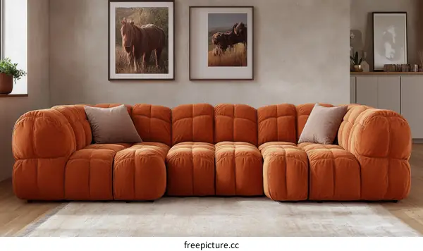 Modern Retro Sectional Sofa Design
