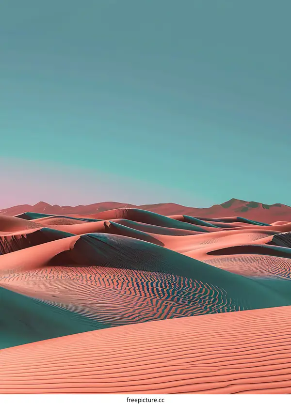 Desert Landscape with Blue Sky