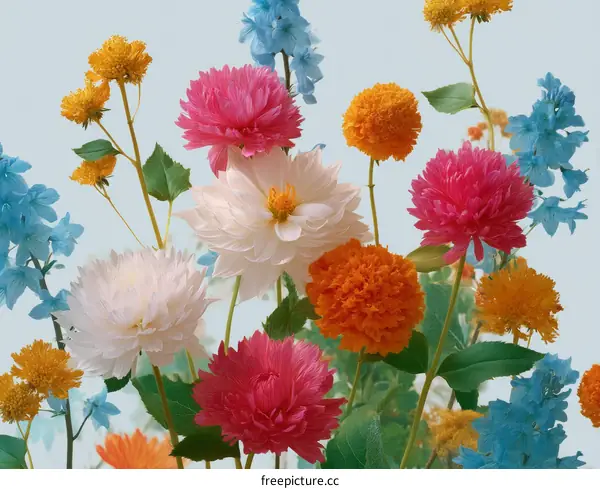 Colorful Floral Arrangement Design