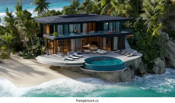 Luxury Tropical Island Beach House with Infinity Pool