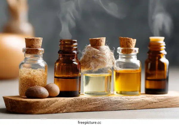 Essential Oils in Small Glass Bottles