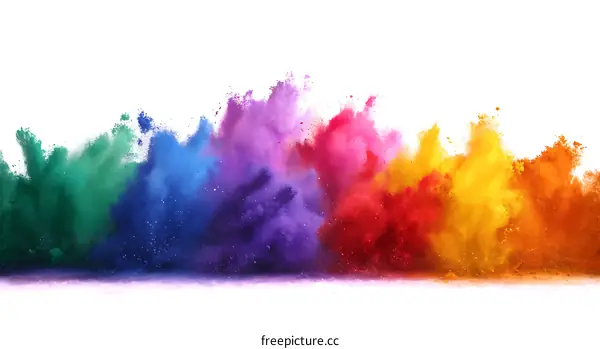 Colorful Powder Explosion Abstract Art