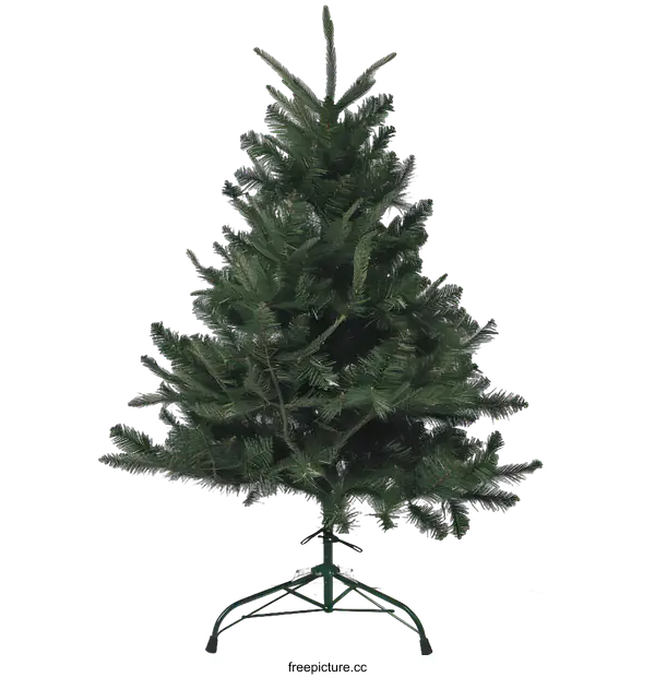 [Transparent Background PNG]Artificial Green Christmas Tree with Stand
