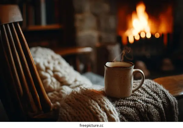 Cozy Winter Evening by the Fireplace