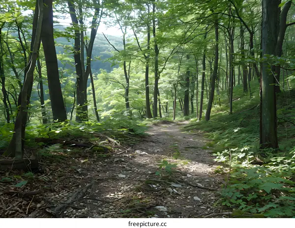 The path through the green forest