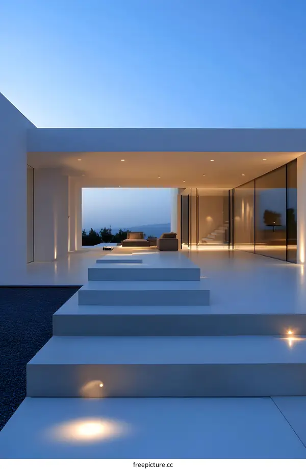 Modern Minimalist Home with Ocean View