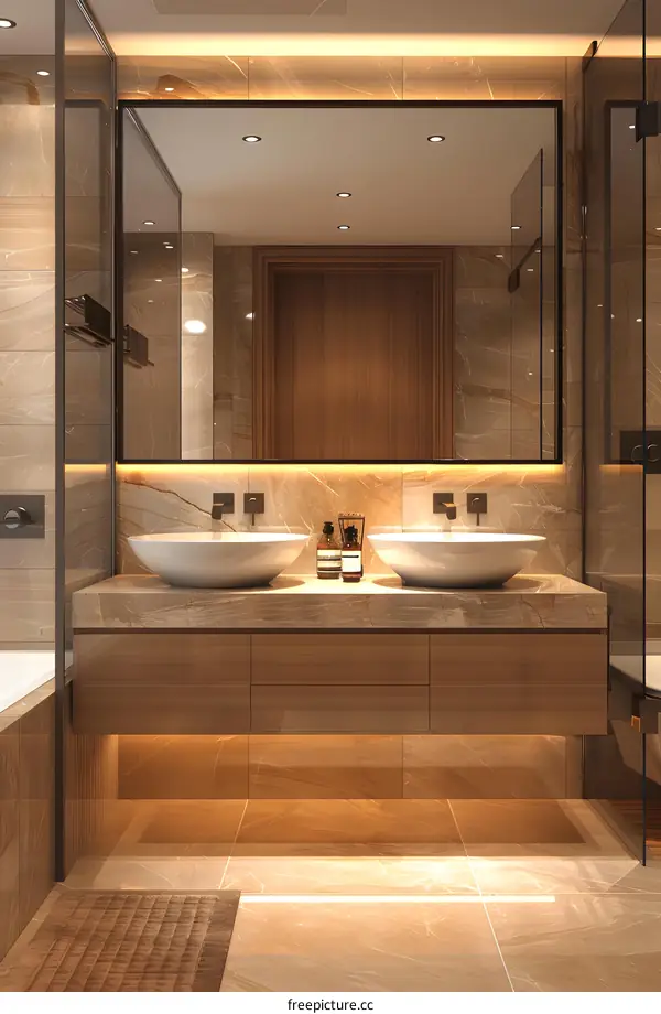 Luxury hotel bathroom