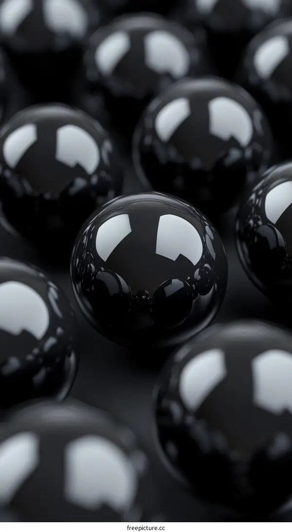 Abstract Geometric Black Sphere Design